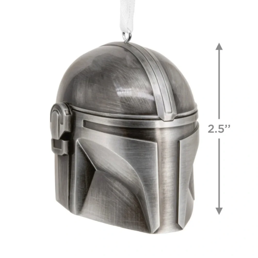 Hallmark Star Wars Premium Metal Mandalorian Helmet Christmas Ornament (NWT)